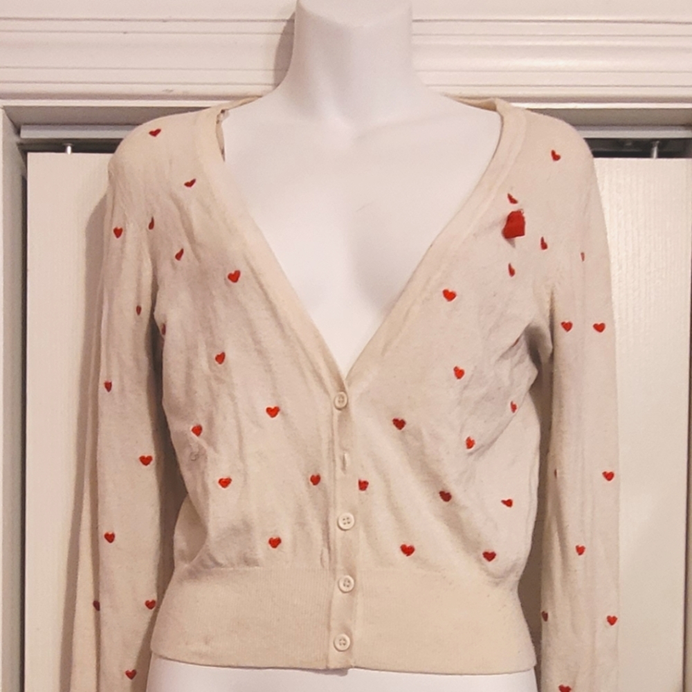 Forever 21 heart cardigan